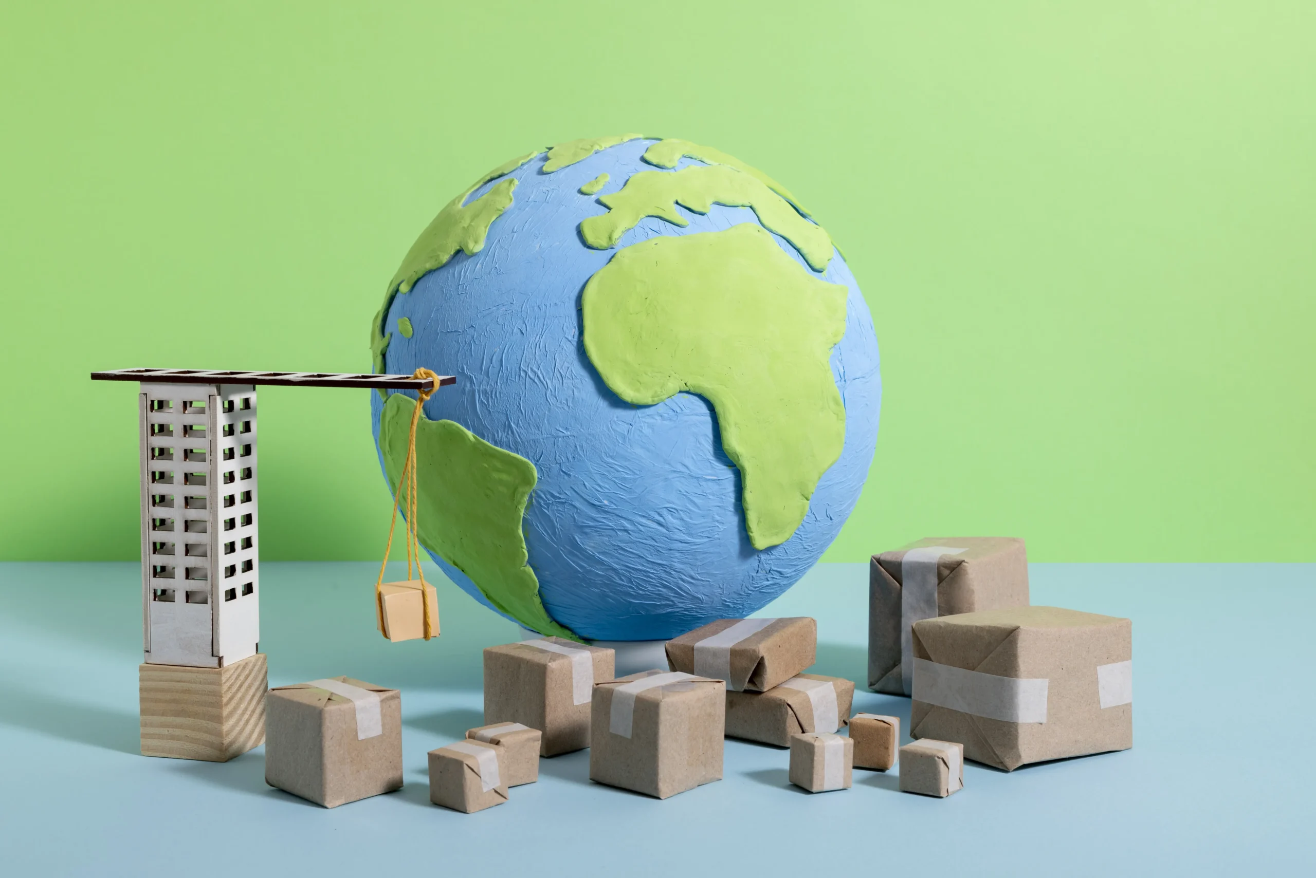 still life supply chain representation copy